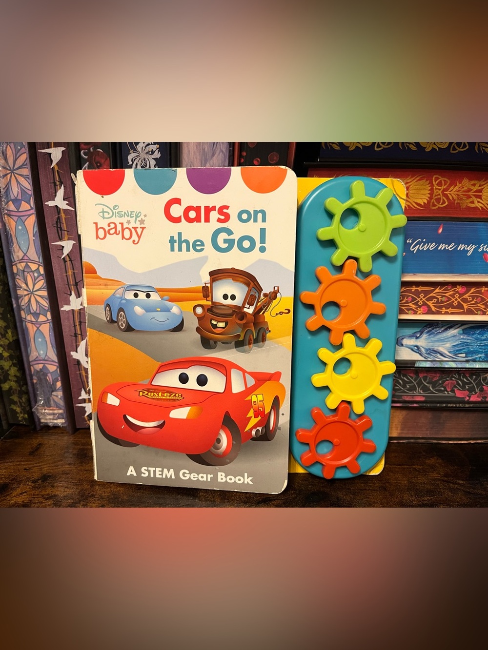 Disney Baby Cars on The Go Toddler Board Book A Steam Gear Book